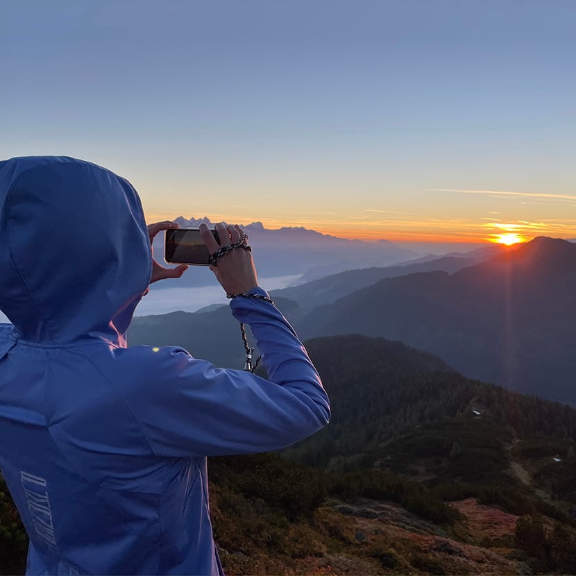 Tauernhof Flachau  Sonnenaufgang - wandern