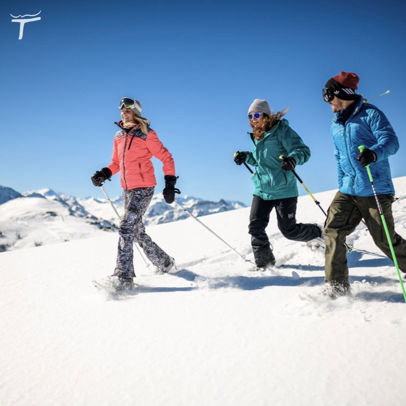 Schneeschuhwandern Flachau Österreich Hotel