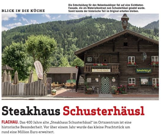 Report Schusterhäusl steakhouse Tauernhof-Partner Flachau 
